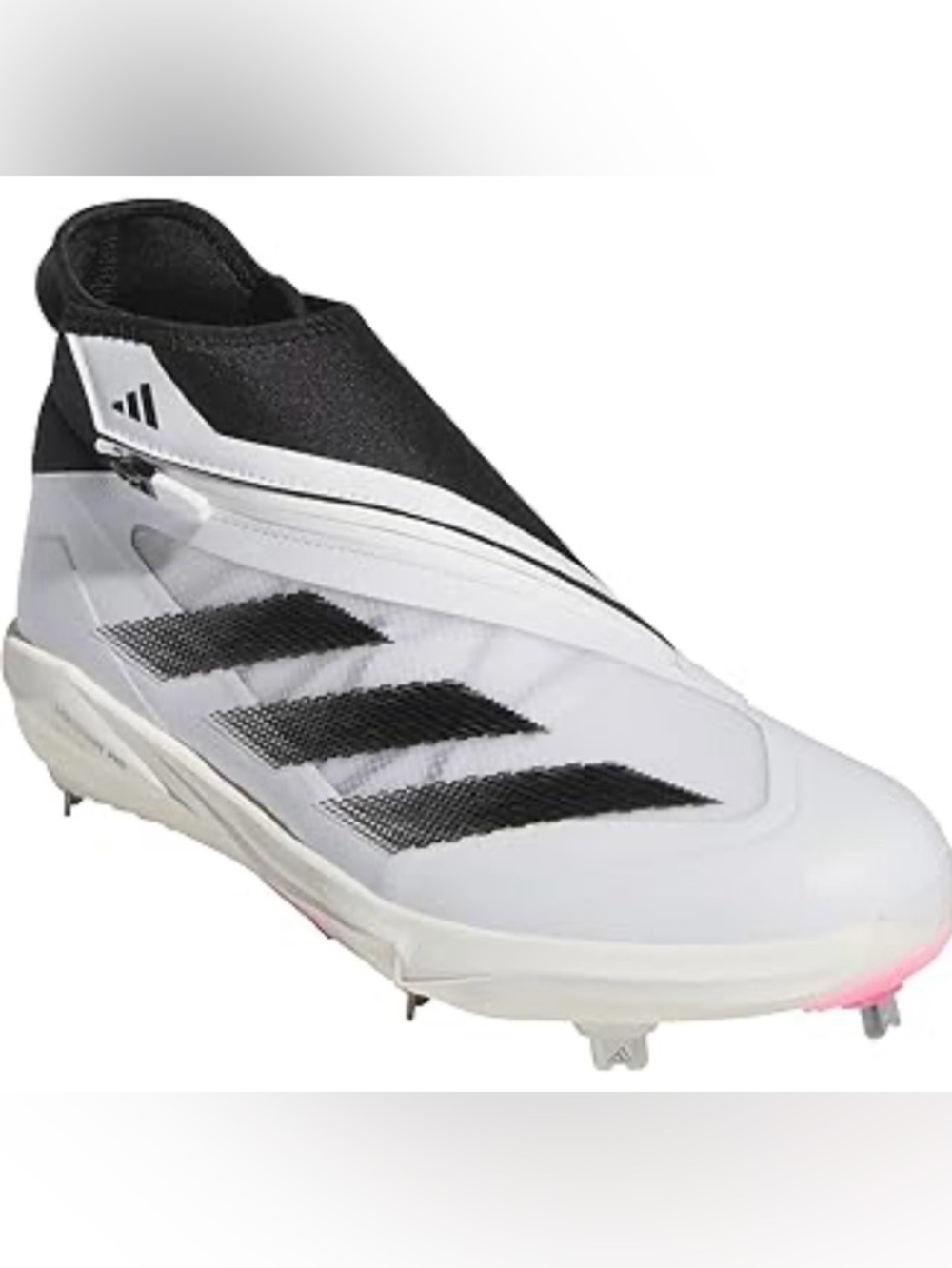 🆕 Adidas Adizero Impact+ BSB Metal Baseball Cleats White Black Men’s 12
